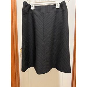 Antonio Melani Grey Pinstripe A-Line Knee Length‎ Career Skirt Womens 8